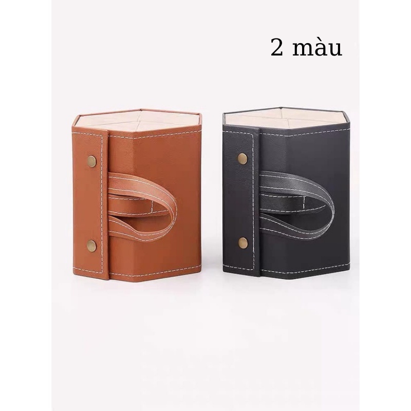 Hộp đựng mắt kính nhiều ngăn  tiện lợi đa năng bằng da PU Miibooshi P.283.DE