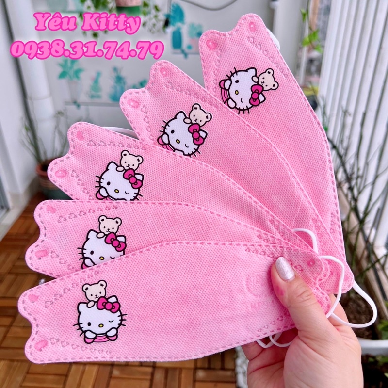 SET 5 KHẨU TRANG NGƯỜI LỚN KF94 HELLO KITTY