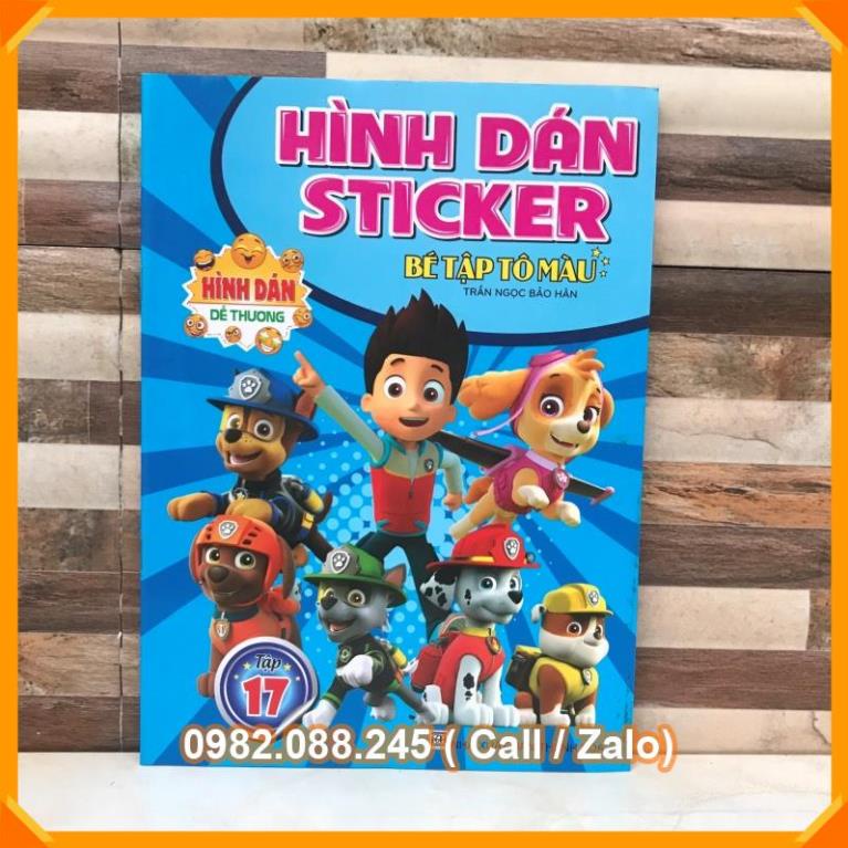 Hình dán STICKER bé tập tô màu