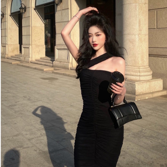 VÁY ĐẦM NHÚN QUÂY ôm BODY hàng Quảng châu order V74857