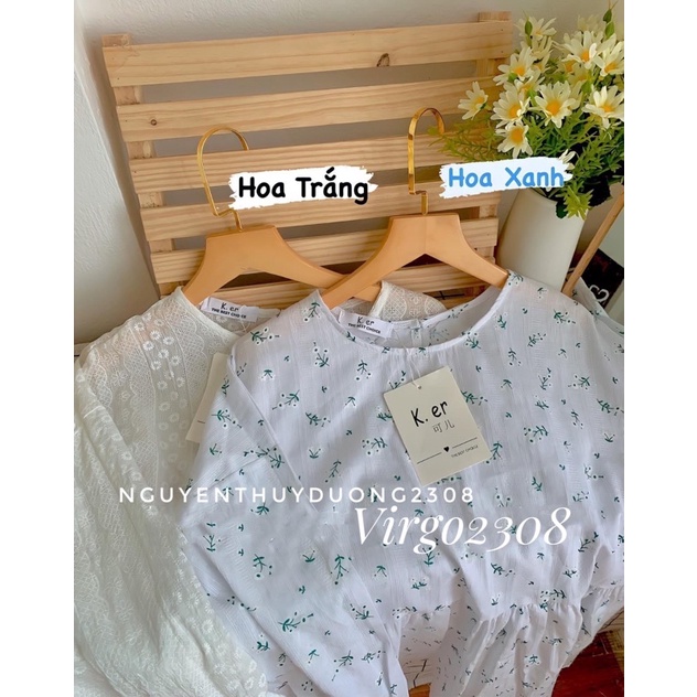 [Ảnh thật/Sẵn]Áo babydoll thô ren hoa nổi dáng rộng/Áo babydoll form rộng Ulzzang | BigBuy360 - bigbuy360.vn