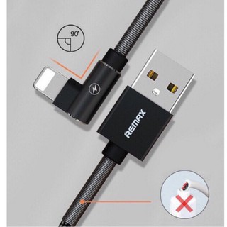 Cáp sạc Remax RC19i cho iPhone/ iPad chân Chữ L Bọc thép chống đứt siêu bền