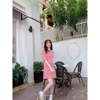 [Váy thiết kế] Váy thun Basic (đen, hồng, xám)