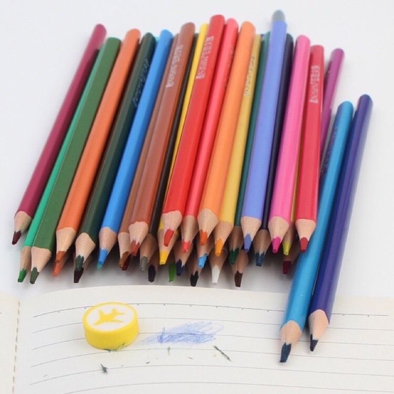 Bút chì màu dạng cốc Binkids loại hộp 12-18-24-36 chì màu tặng kèm gọt chì dễ thương dành cho bé BS03
