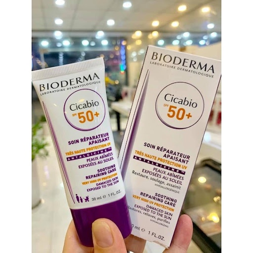 Kem Dưỡng Ẩm, Phục Hồi Và Chống Nắng Dành Cho Da Tổn Thương Bioderma Cicabio Crème SPF 50+ 30ml