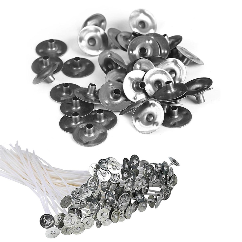 YIYU Bộ 100 Dây Bấc Đèn Cầy 12.5 * 2.5mm Giá Đỡ
