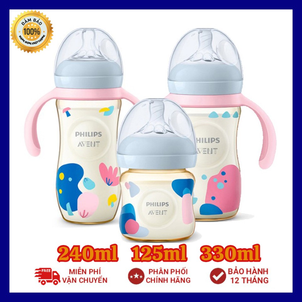 Bình sữa Avent Natural PPSU 125ml 260ml 330ml (Được chọn núm)