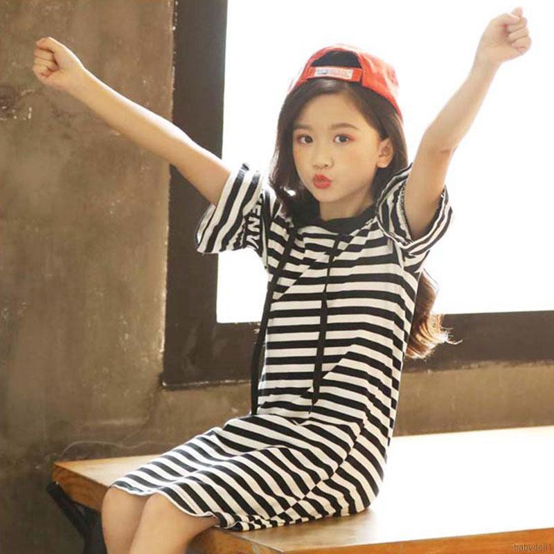 Đầm cotton ngắn tay cho bé gái
