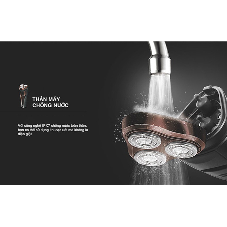 Máy Cạo Râu Flyco FS371VN 3 Lưỡi Kép Thân Máy Chống Nước - Hàng Chính Hãng