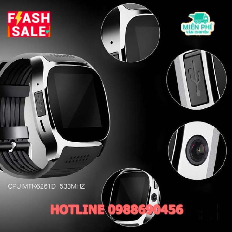 Đồng hồ thông minh acuff T8 kết nối Bluetooth đếm bước chân
