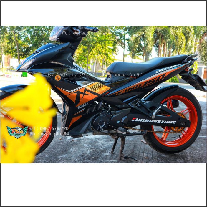 Tem Rời Exciter 150 Mx Cam đen Crom (C)
