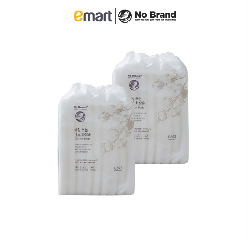 [Combo 2] Bông Tẩy Trang No Brand 240 Miếng - Emart VN