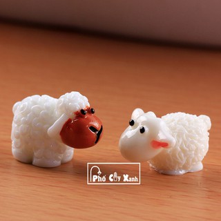 [Giá Siêu Rẻ] Chú Cừu Nhỏ - Phụ kiện trang trí cho cây xanh để bàn làm việc, mô hình trang trí cho bể cá, tiểu cảnh