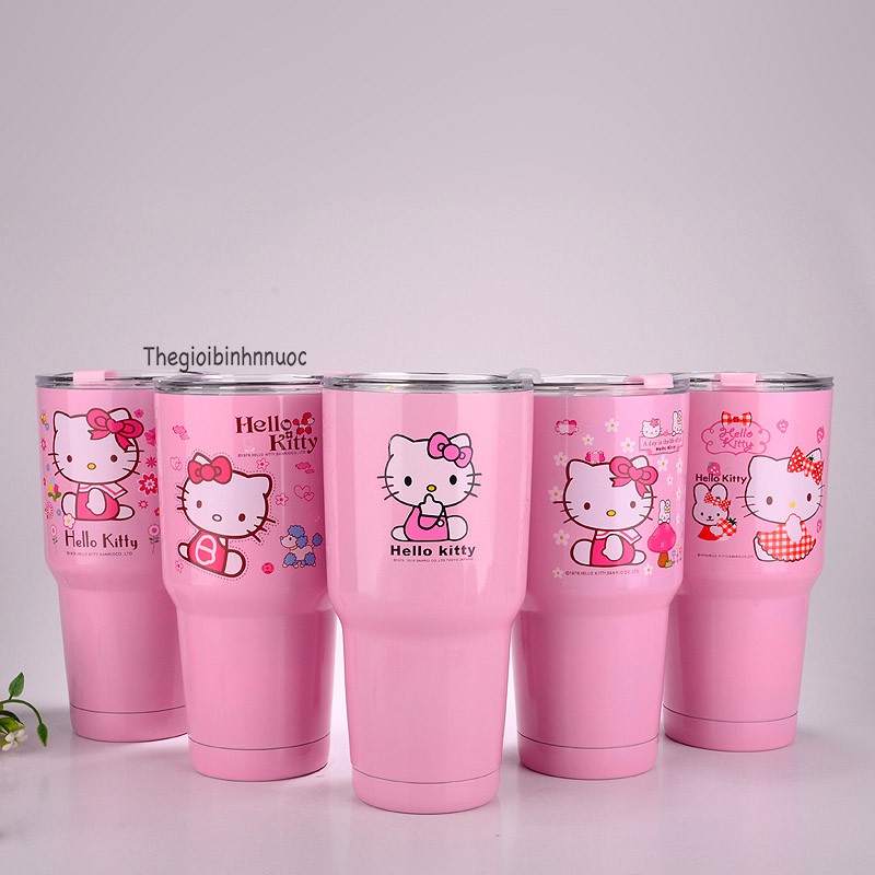 Ly Giữ Nhiệt Yeti Hello Kitty Nắp Chống Tràn Tặng Combo B282