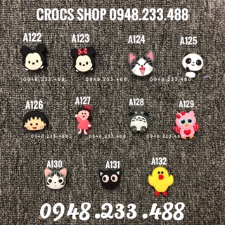 Nút cài dép sticker-jibbitz-charm-icon Cute (A122-A141). Shop Ship từ 10 sản phẩm trở lên