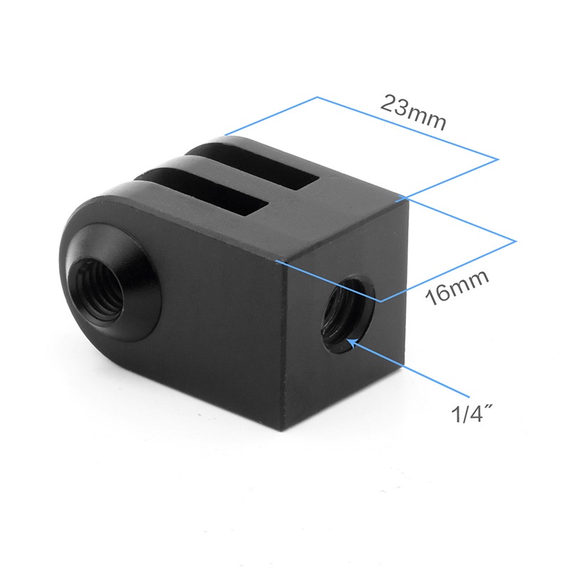 Bộ Chuyển Đổi Kim Loại 1 / 4&amp;quot; Giá Đỡ Ba Chân Bằng Hợp Kim Nhôm cnc Cho Gopro 9 10 6 5 4 SJCAM SJ4000 SJ5000 sj7 Xiaomi