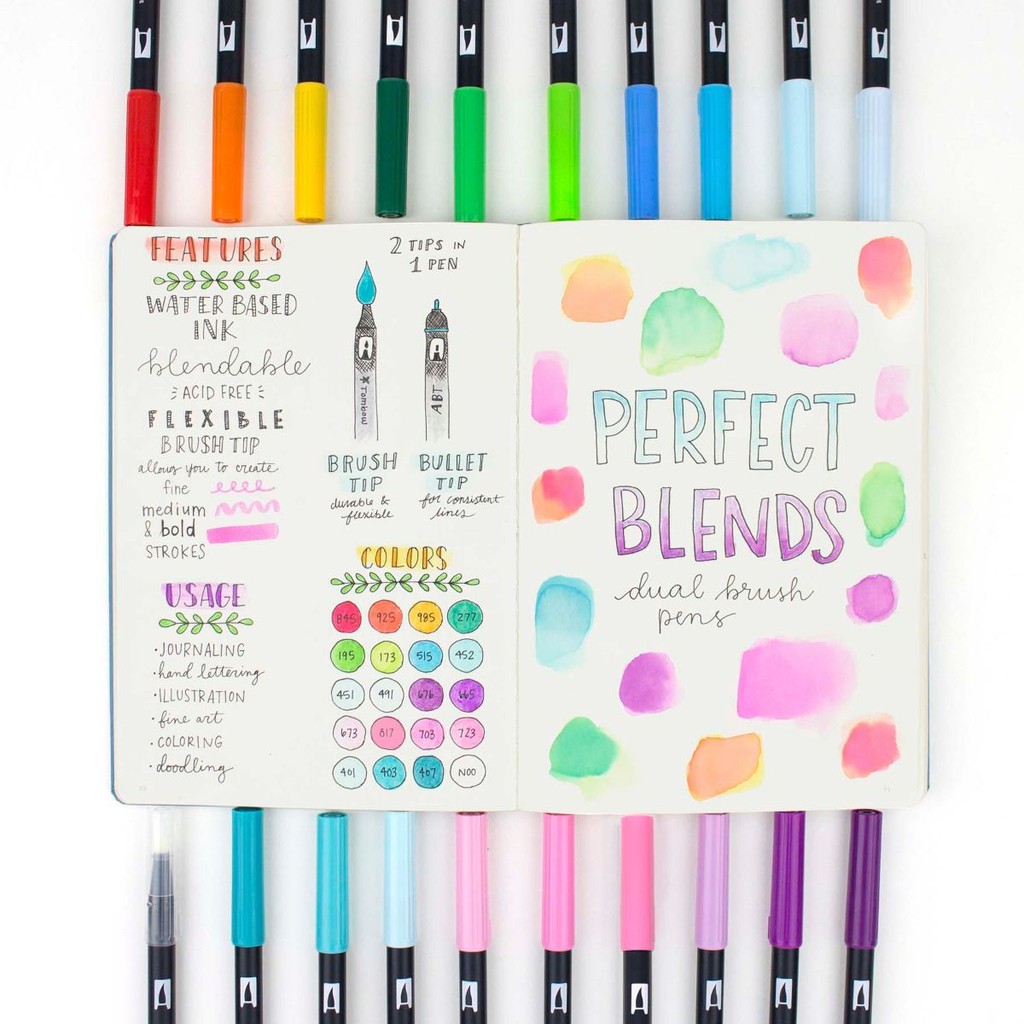 [DA ĐEN] Bút Tombow Dual Brush Pen Set Perfect Blends 20