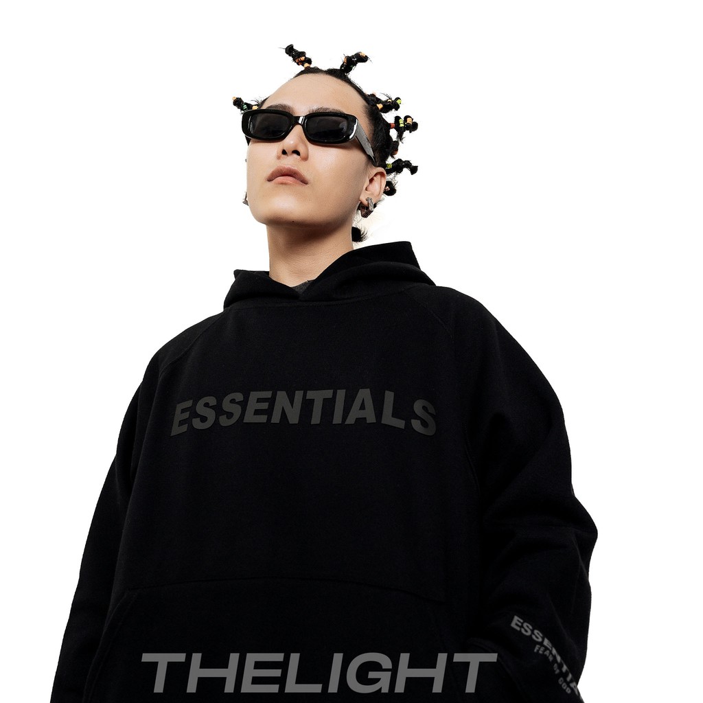 Áo hoodie FEAR OF GOD FOG ESSENTIALS SS20 dài tay unisex TLS oversize chất liệu Nỉ Bông form rộng