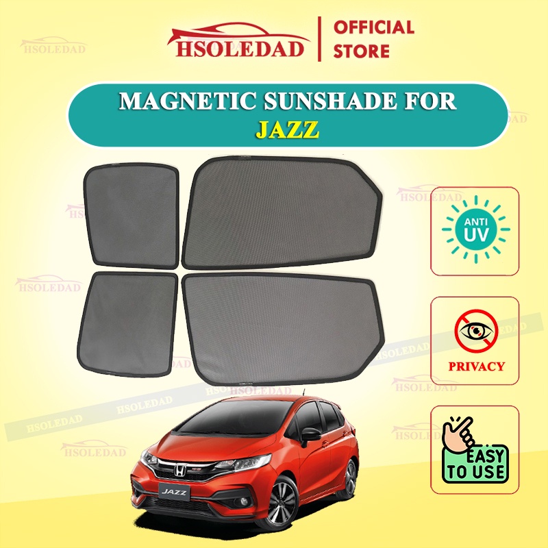 Rèm che nắng nam châm cho xe Honda Jazz, bộ 4 tấm cho 4 cửa, hàng loại 1 cao cấp nhất, vừa khít kính