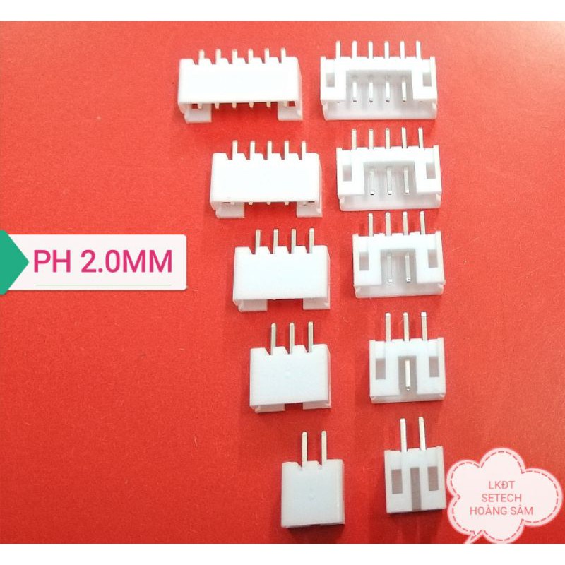 10 chiếc Header 2.0mm PH 2.0MM đế cắm jack cắm thẳng