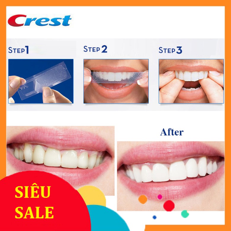 Miếng dán trắng răng Crest 3D Professional, Glamorous, Supreme, 1 Hour - Giúp trắng răng vượt trội
