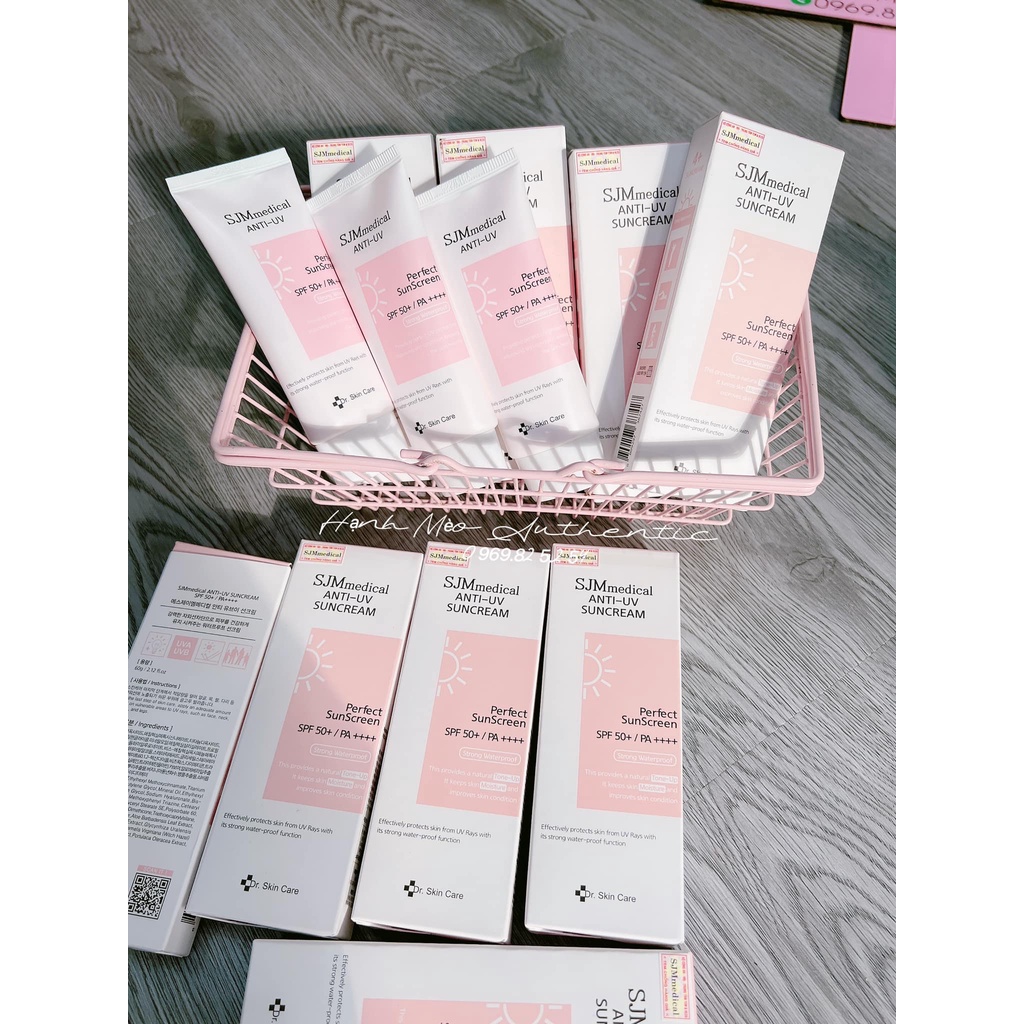 Kem Chống Nắng SJM Medical Kem Chống Nắng Chống Nước, Nâng Tone, Dành Cho Da Dầu Mụn, Da Thường, Da Khô - MP024