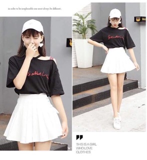 Chân váy tennis đan dây