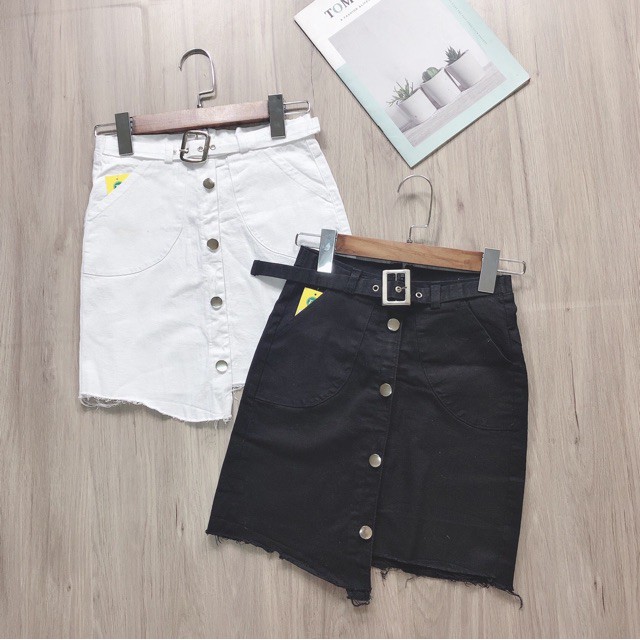 Chân váy kaki jean lệch tà kèm nịt - HÌNH VÀ VIDEO THẬT 100% -Hàng nhập khẩu | BigBuy360 - bigbuy360.vn