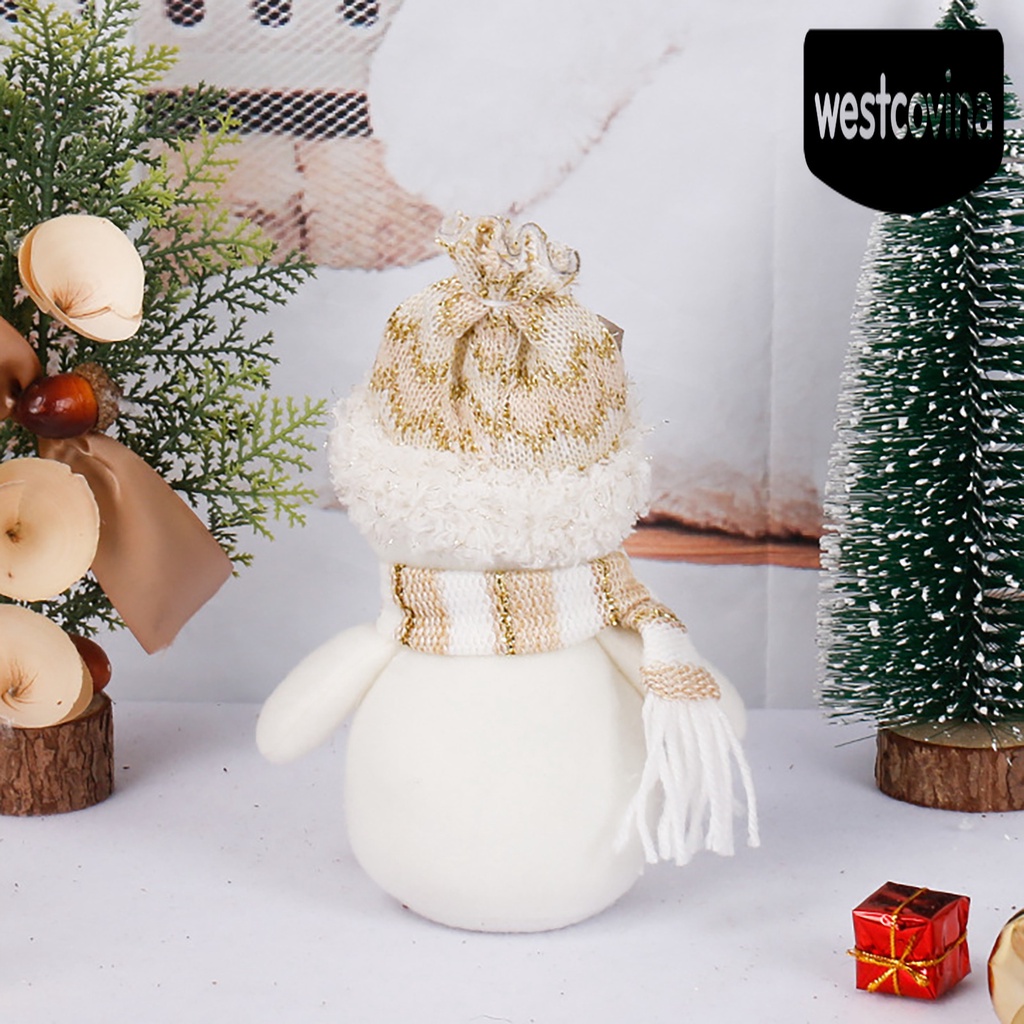 [Hot]☀ Búp Bê Người Tuyết Bằng Vải Dễ Thương Trang Trí Giáng Sinh