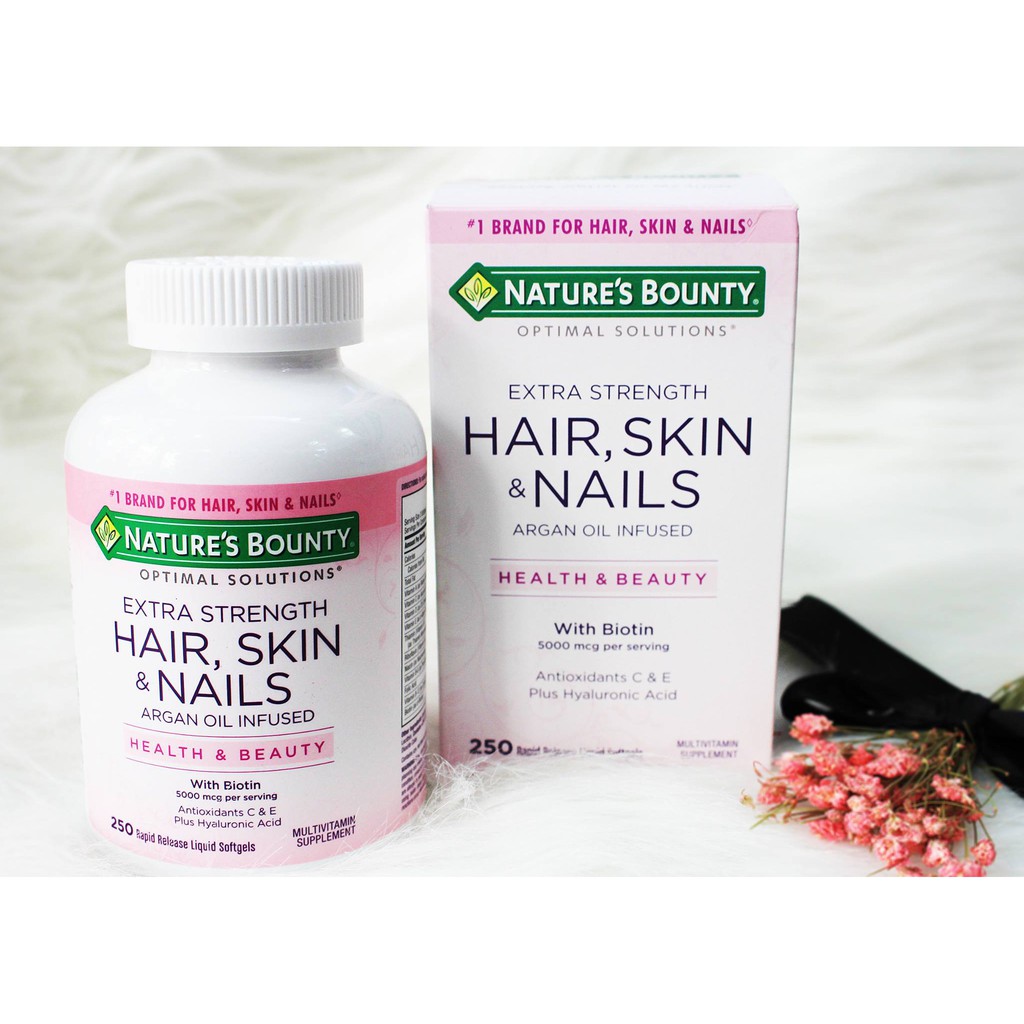 Viên Uống Đẹp Da, Tóc, Móng Nature's Bounty HAIR, SKIN & NAIL - 250 viên | Thế Giới Skin Care