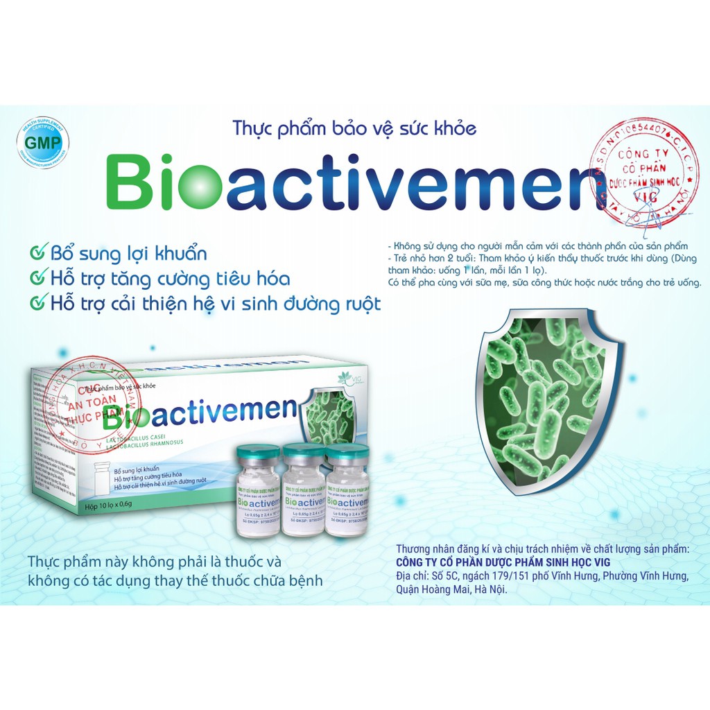 [Viện Hàn Lâm KHCN] Men Vi Sinh Bioactivemen tieu hóa khỏe, trẻ ăn ngon - Men Bioactivemen