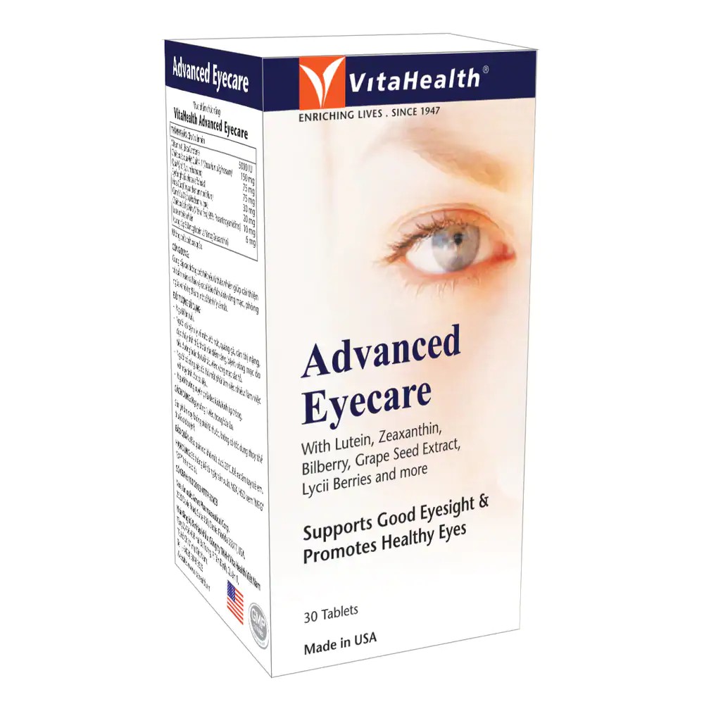 Viên Uống Bổ Mắt, Giúp Đôi Mắt Khỏe Mạnh Vitahealth Advanced Eyecare (Hộp 30 Viên) - 0305128