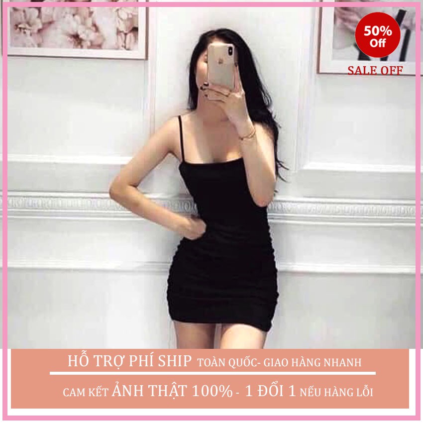 Váy 2 dây Body sexy , váy Midi gợi cảm vải thun cao cấp  thời trang Hàn Quốc ,  Cam Kết sản phẩm giống như hình.