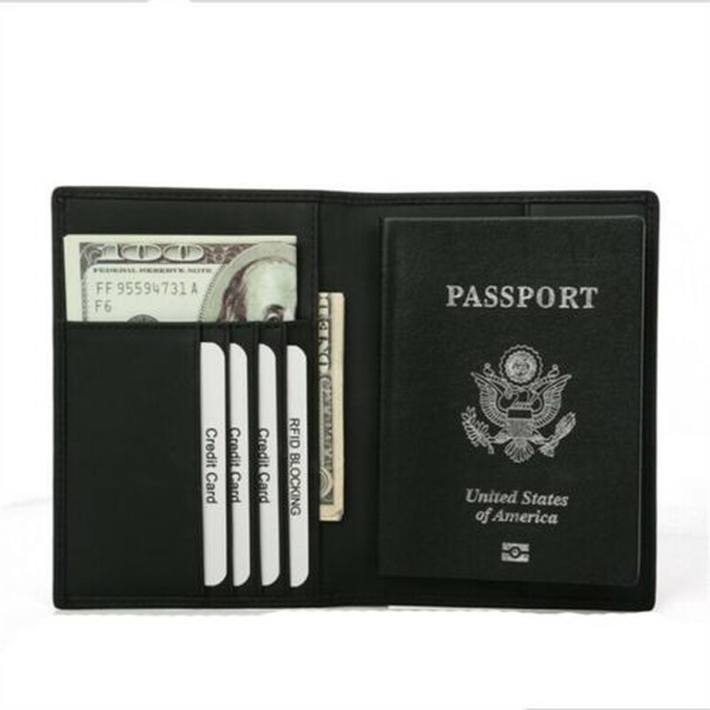 Travel RFID Blocking Passport Tickets ID Card Wallet Holder Boarding Card Wallet