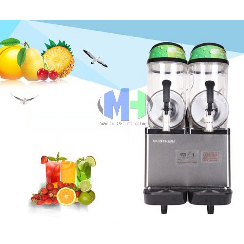 Máy làm lạnh nước trái cây 2 hộc DONPER, máy làm slush 2 hộc DONPER