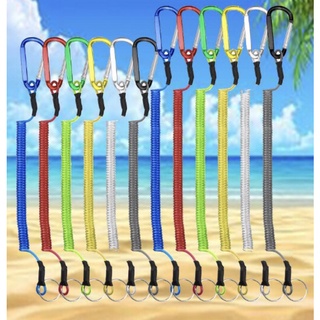 Móc khoá lò xo chống văng đa năng,lõi thép inox 304 kéo dãn 1.5m