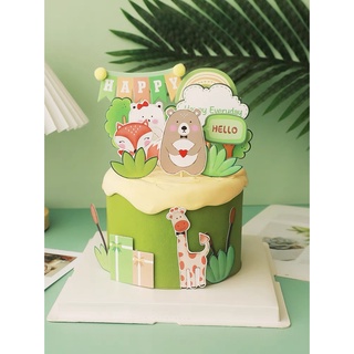 Set 4 que cắm cây giấy màu xanh