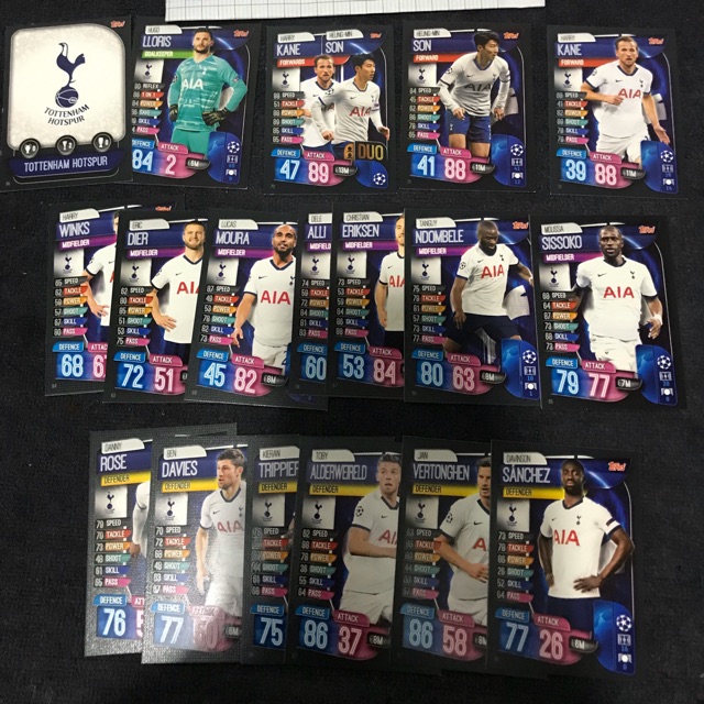 [Set thẻ] đội Tottenham mùa 19/20 (không bán lẻ)