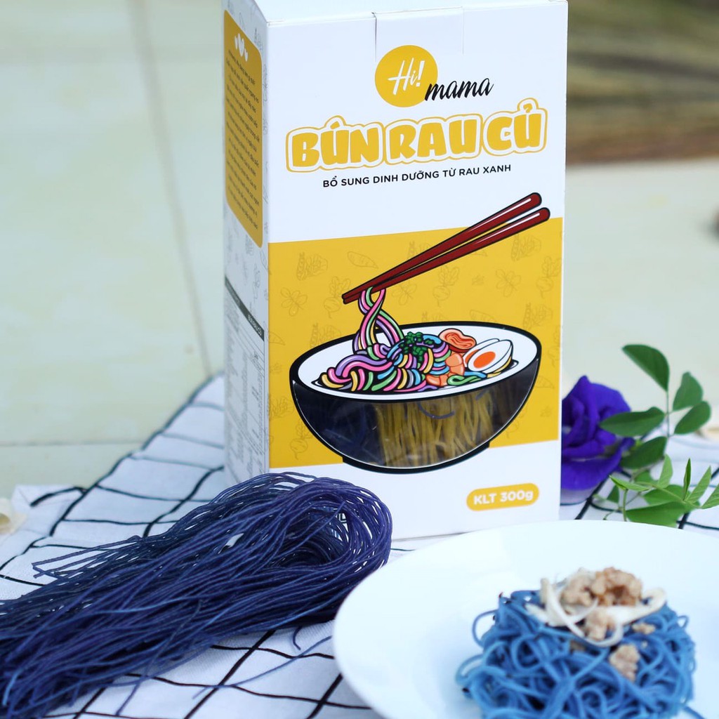 Bún rau củ sấy ngũ sắc Hi!mama 300g - Dai ngon bổ dưỡng không chất bảo quản- An toàn vệ sinh thực phẩm