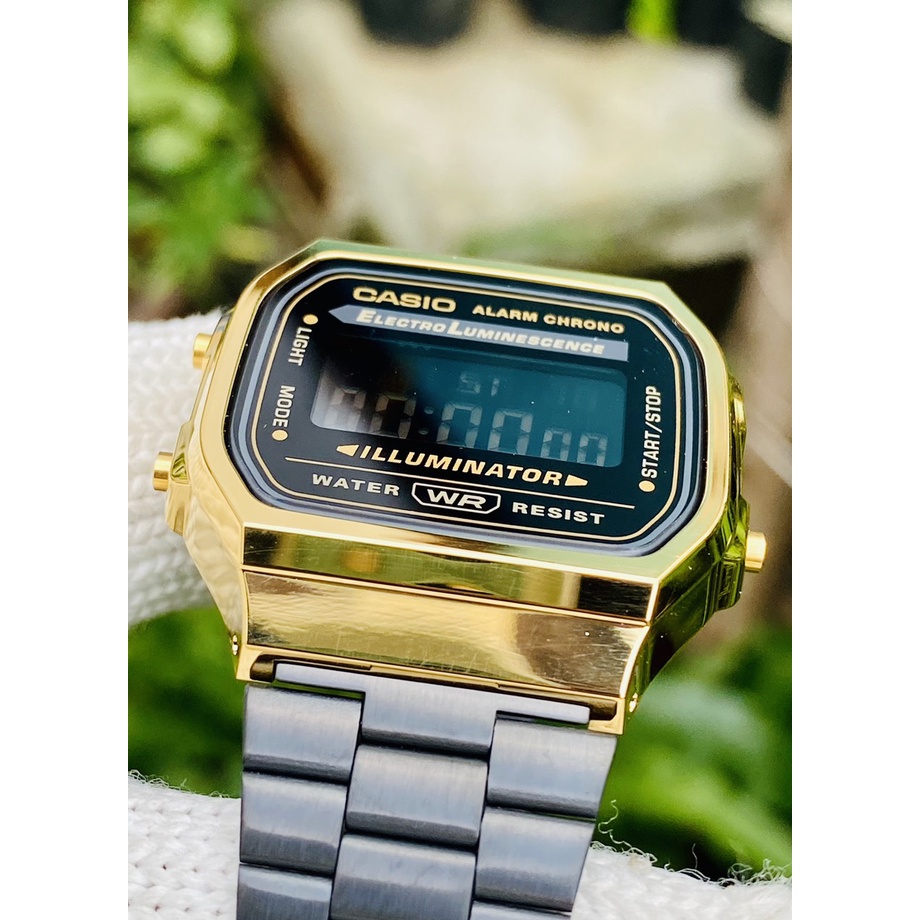 Đồng hồ nam casio vintage , chính hãng full box A168WGEB-1