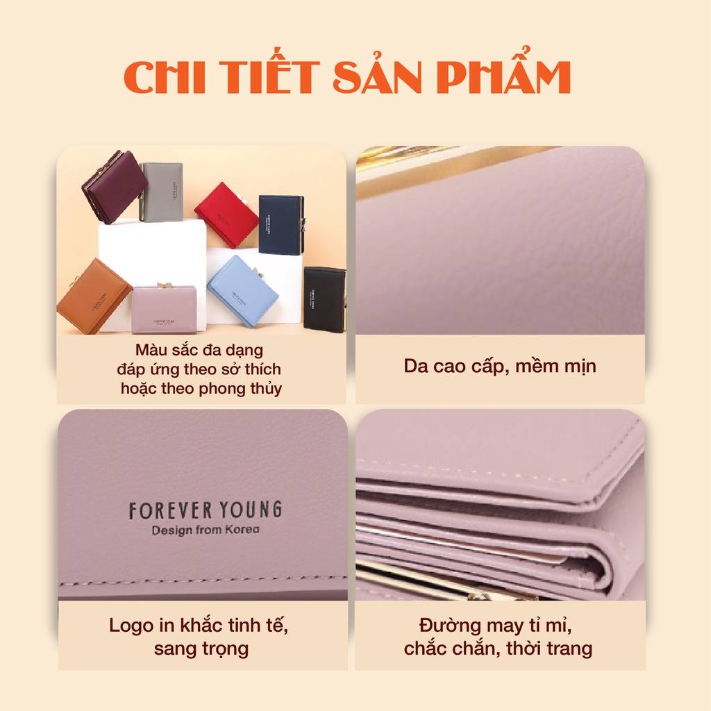 Ví da nữ cao cấp chính hãng PERFECT FOR YOU mini cầm tay thời trang đựng tiền nhỏ gọn dễ thương PFY28 - GUTADO