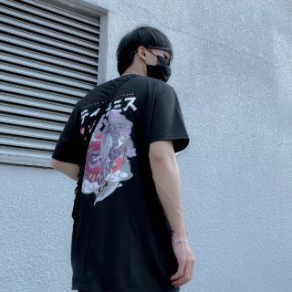 [TIRAMISU NEKO] DARUMEO - ÁO THUN LẬT ĐẬT MÈO ĐEN LIMITED