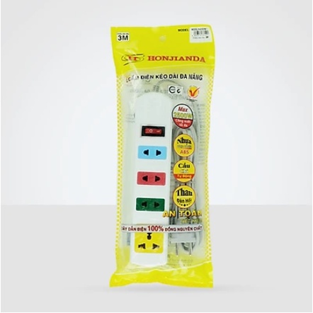 Ổ cắm điện Honjianda HJD-0314B Dây 3m,5m - 2500w- Bảo Hành 6 Tháng
