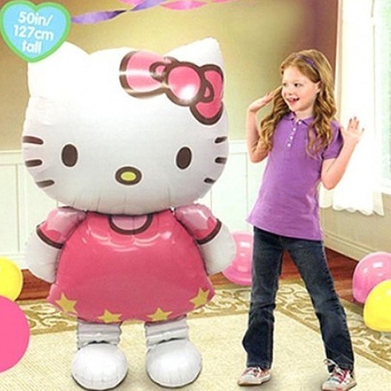Bong Bóng Lá Nhôm Hình Hello Kitty 70*117CM Trang Trí Tiệc Sinh Nhật