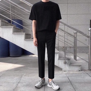 ÁO THUN TRƠN BASIC UNISEX (trắng, đen))