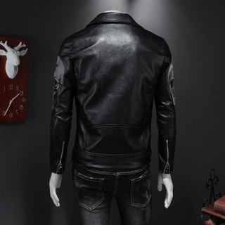 (tạm hết hàng) Áo khoác da biker cá tính hiệu Philipp Plein