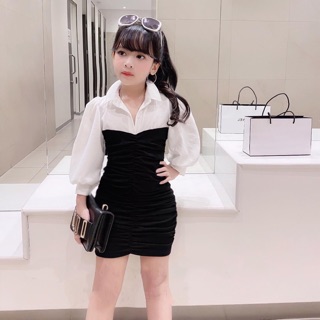 Sét Váy body kèm sơ mi cho bé