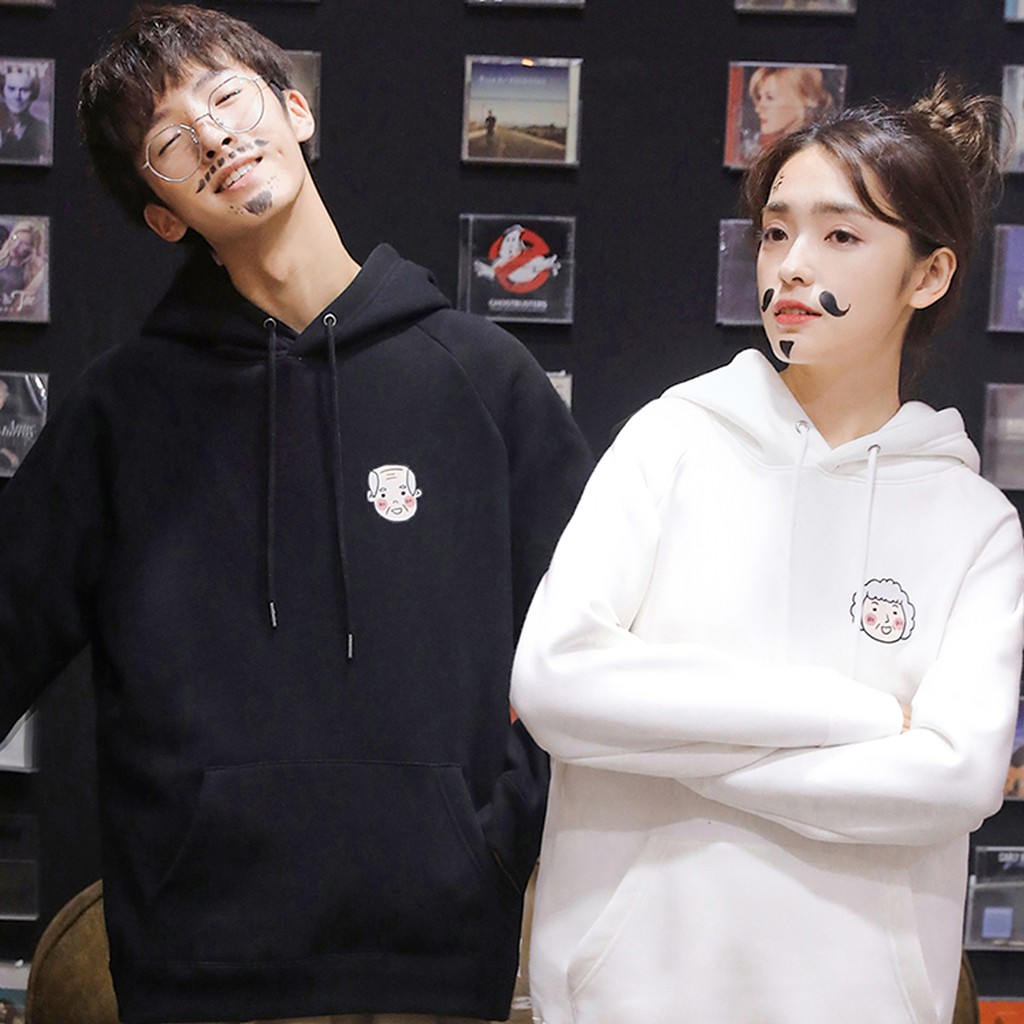 Áo Hoodie Cặp Đôi Nam Nữ Unisex Heo và Thỏ phong cách Hàn Quốc cá tính, Chất nỉ nhung dày mã HD18 - Quà tặng ngẫu nhiên
