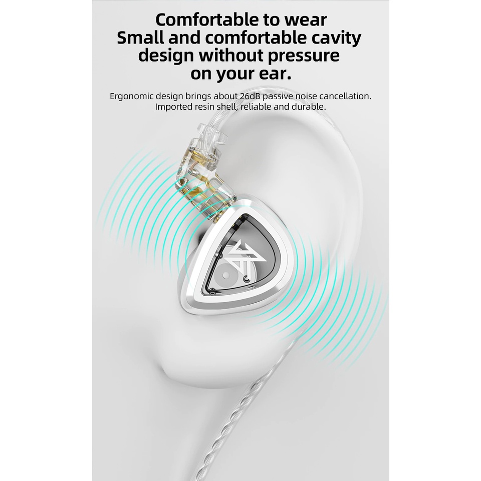 KZ EDA Phiên Bản Cân Bằng Màu Trắng Tai Nghe Nhét Tai HIFI Tai Nghe Game Thể Thao Loại Bỏ Tiếng Ồn