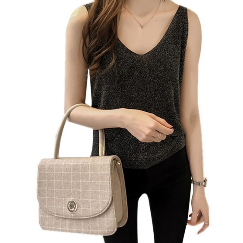 Áo không tay cổ chữ V thời trang cho nữ | BigBuy360 - bigbuy360.vn